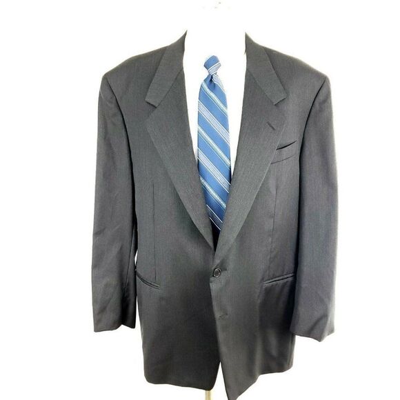 Canali Proposta 44L‎ 2 Button Herringbone Wool Gray - Picture 3 of 11